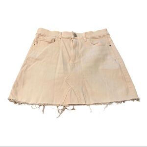 EXPRESS  Denim Jean Cutoff Skirt Blush Pink 4